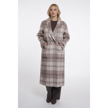 Rino Pelle Double breasted reversible coat Beige foto 1