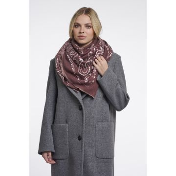 Rino Pelle Big square scarf with print Rood foto 1