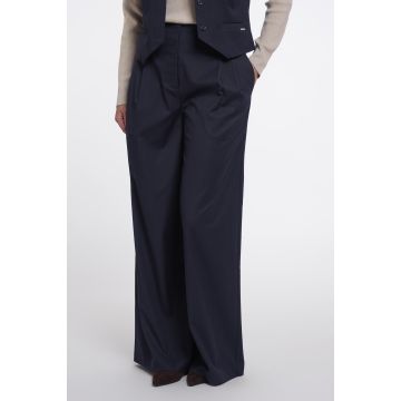 Rino Pelle Regular length wide leg pants Blauw foto 1