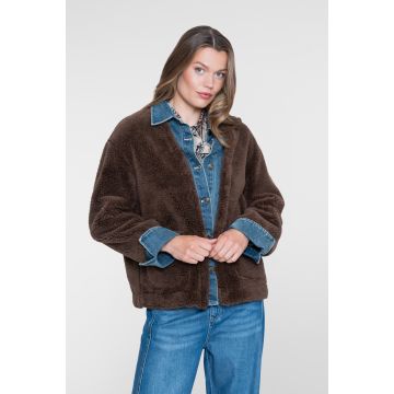 Geisha Jacket denim & teddy Bruin foto 1