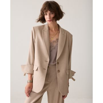Summum Blazer Twill melange Zand foto 1