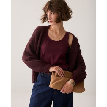 Summum Reversible top Organic cotton elastane basic Bordeaux rood foto 1