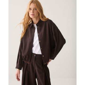 Summum Blouse Viscose twill Bruin foto 1