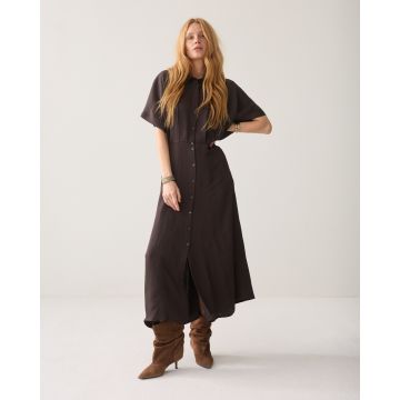 Summum Dress button down Light twill Bruin foto 1