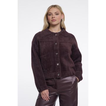 Rino Pelle Boxy jacket Bruin foto 1