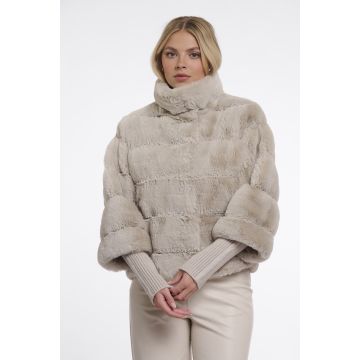 Rino Pelle Jacket with rib cuffs Beige foto 1