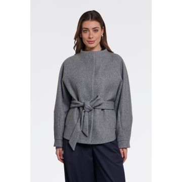 Rino Pelle Short coat with collar Grijs foto 1