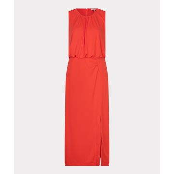 EsQualo Dress slv/less fancy gathering Rood foto 1