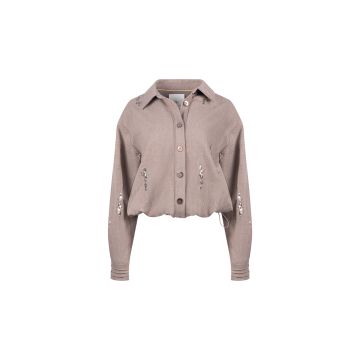 Nukus Annelynn Blouse Paillet Taupe foto 1