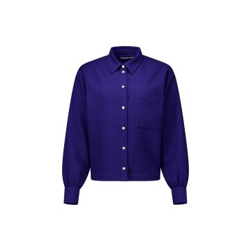 Studio Anneloes Melanie waffle blouse Blauw foto 1