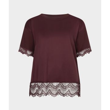EsQualo T-shirt lace satin Rood foto 1