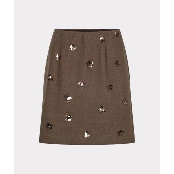 EsQualo Skirt flower Bruin foto 1