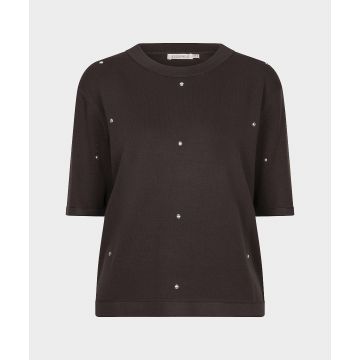 EsQualo Sweater s/slve studs Bruin foto 1