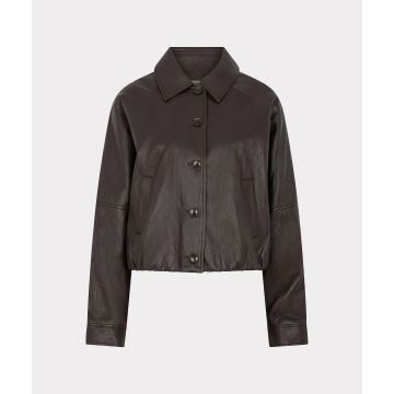EsQualo Jacket balloon PU crinkle Bruin foto 1