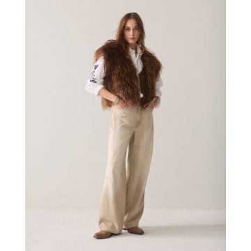 Summum Barrel fit jeans Retro cotton denim Zand foto 1