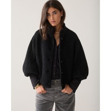 Summum Cape jacket Boucle wool Zwart foto 1