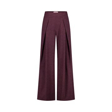 Studio Anneloes Sari herringbone trousers Aubergine foto 1