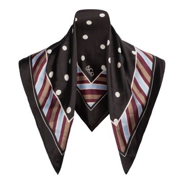&CO Woman SILKE DOT SCARF Bruin foto 1