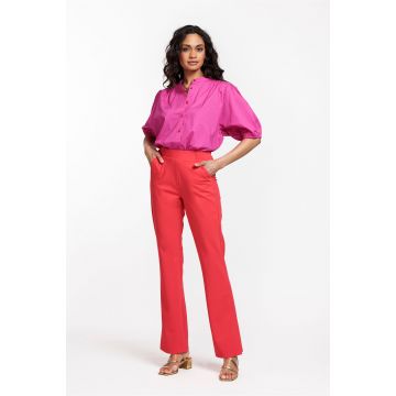 Studio Anneloes Mae bonded flair trousers Rood foto 1