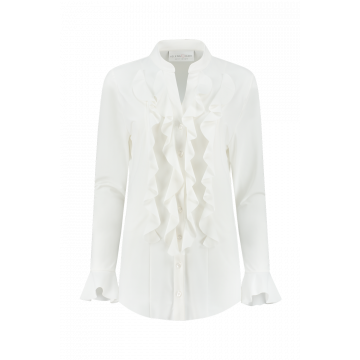 Helena Hart Blouse volant Wit foto 1