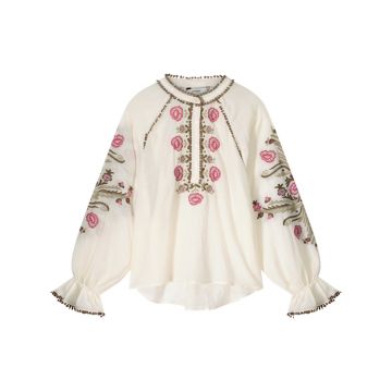 Summum Top Flower Embroidery Off White  foto 1