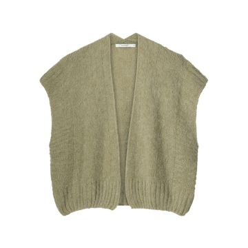 Summum Sleeveless cardigan mohair blend knit Kaki foto 1