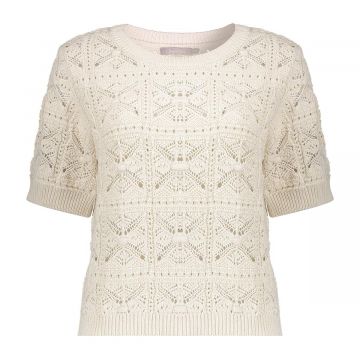 Geisha Pullover crochet sh/sl Zand foto 1