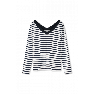 Helena Hart top v-neck stripe Blauw foto 1