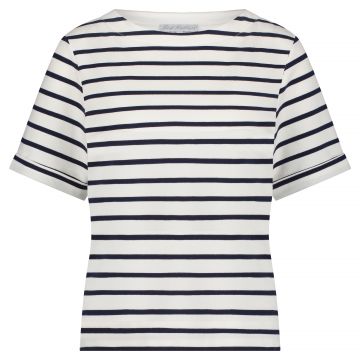 Red Button Terry stripe short sleeve Navy foto 1