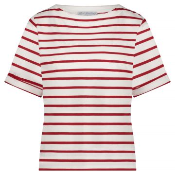 Red Button Terry stripe short sleeve Rood foto 1
