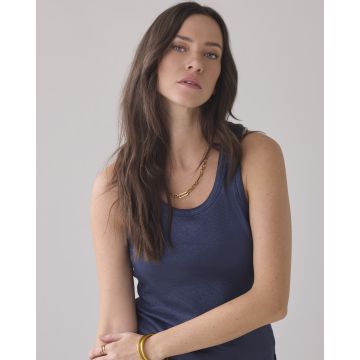 Summum Rib tanktop cotton rib (3s4873) Blauw foto 1