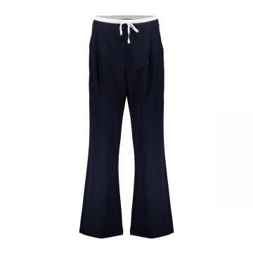 Geisha Pants wide contrast waist Navy foto 1