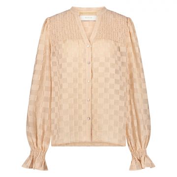 Nukus Phoebe Blouse Check Roze foto 1