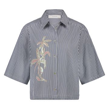Nukus Isa Blouse Stripe Blauw foto 1