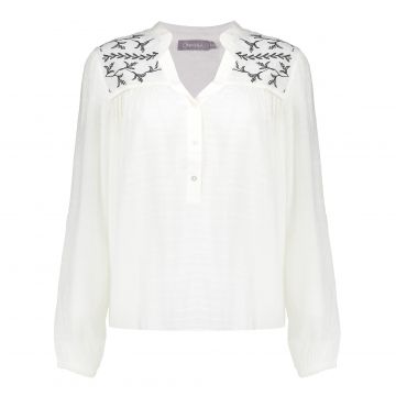 Geisha Blouse embroidery Off White  foto 1
