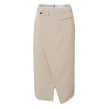 YAYA Woven melange midi skirt Beige foto 1