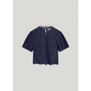 Summum Short sleeve top Lace Blauw foto 1