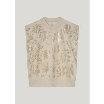 Summum Sleeveless embellished sweatshirt Beige foto 1