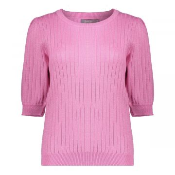 Geisha Pullover rib short sleeves lurex Roze foto 1