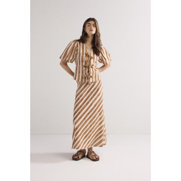 Summum Skirt stripe printed Cognac foto 1