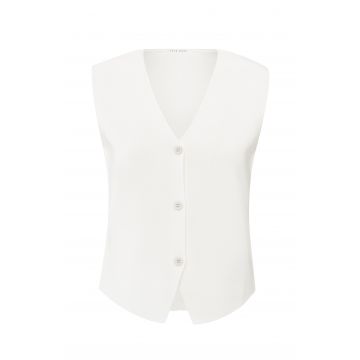 YAYA Clean knitted gilet Wit foto 1