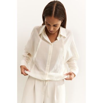 YAYA Batwing blouse with edges Off White  foto 1