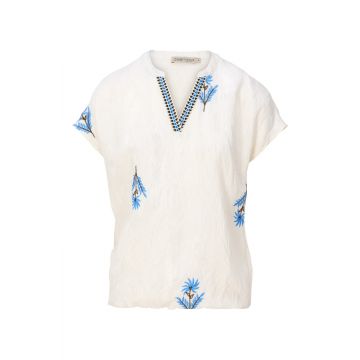 Dreamstar blousetop BLOEM Blauw foto 1