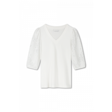 Helena Hart Top Puff Soft/Lace Off White  foto 1