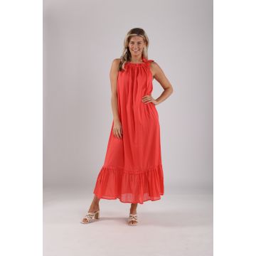 Nukus Cleo Dress Koraalrood foto 1