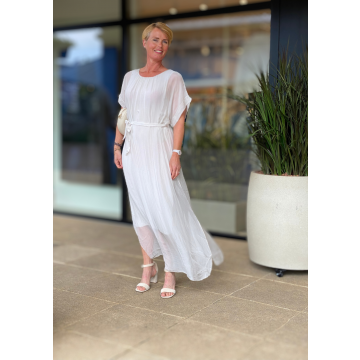 Alexandre Laurent Paris  Dress Silk/Viscose Zand foto 1