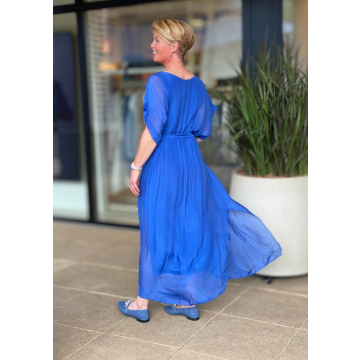 Alexandre Laurent Paris  Dress Silk/Viscose Kobaltblauw foto 1