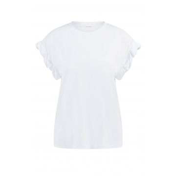 YAYA T-shirt met geplooide mouwen Wit foto 1