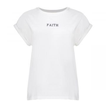 Geisha T-shirt embroidered word Off White  foto 1
