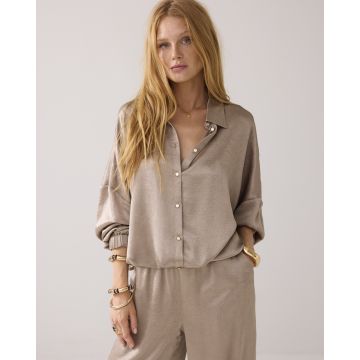 Summum Blouse Crinkle satin Crème foto 1